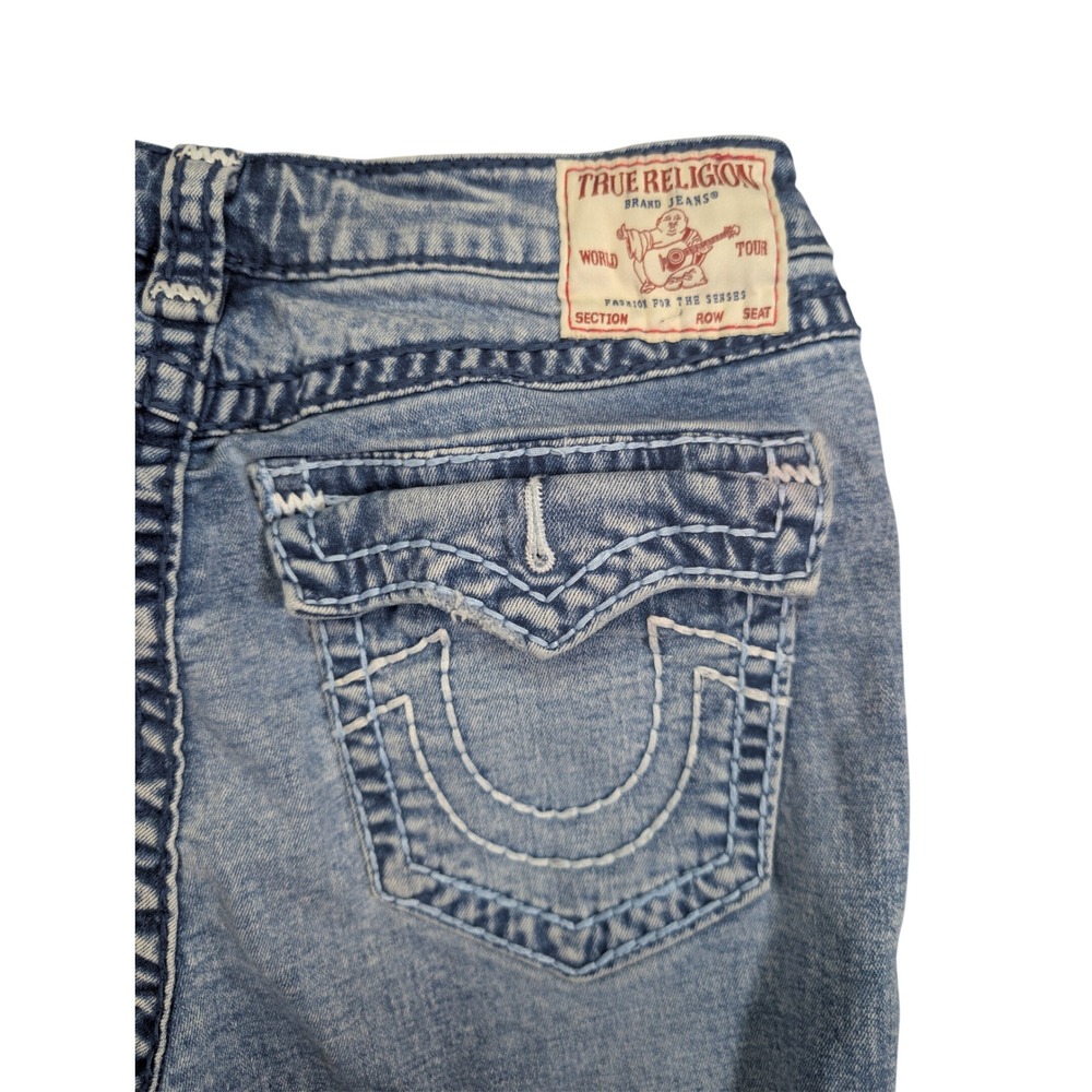 True Religion Womens Halle Super Skinny Blue Cotton Denim Jeans Size 30